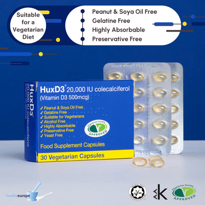 HuxD3 20,000iu Vegetarian Capsules